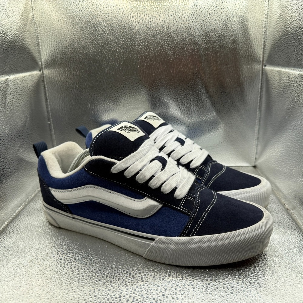 Size 10.5M/12W Vans Off The Wall Navy Blue Unisex Casual Sneakers 721356‎